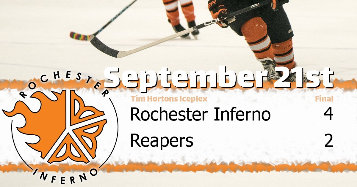 Inferno over Reapers in 4-2 victory
