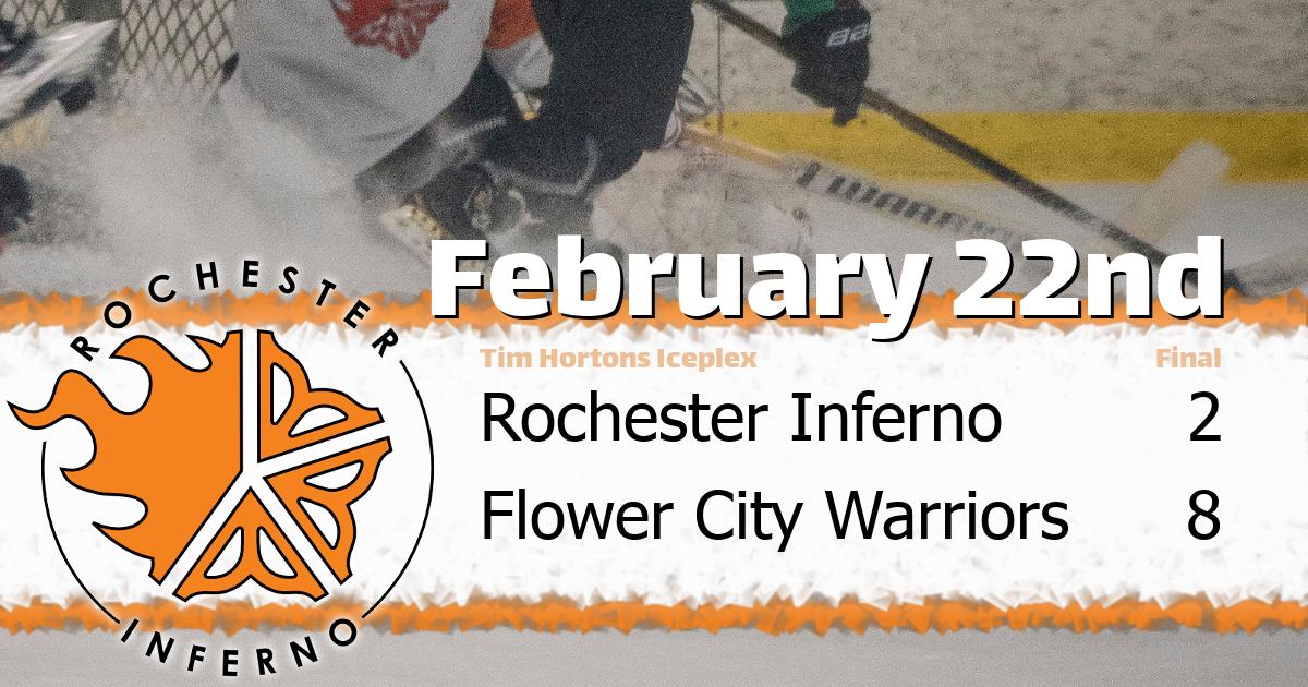 Warriors and Inferno fight to 8-2 final