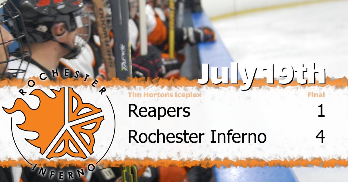Inferno by 3, Reapers take loss