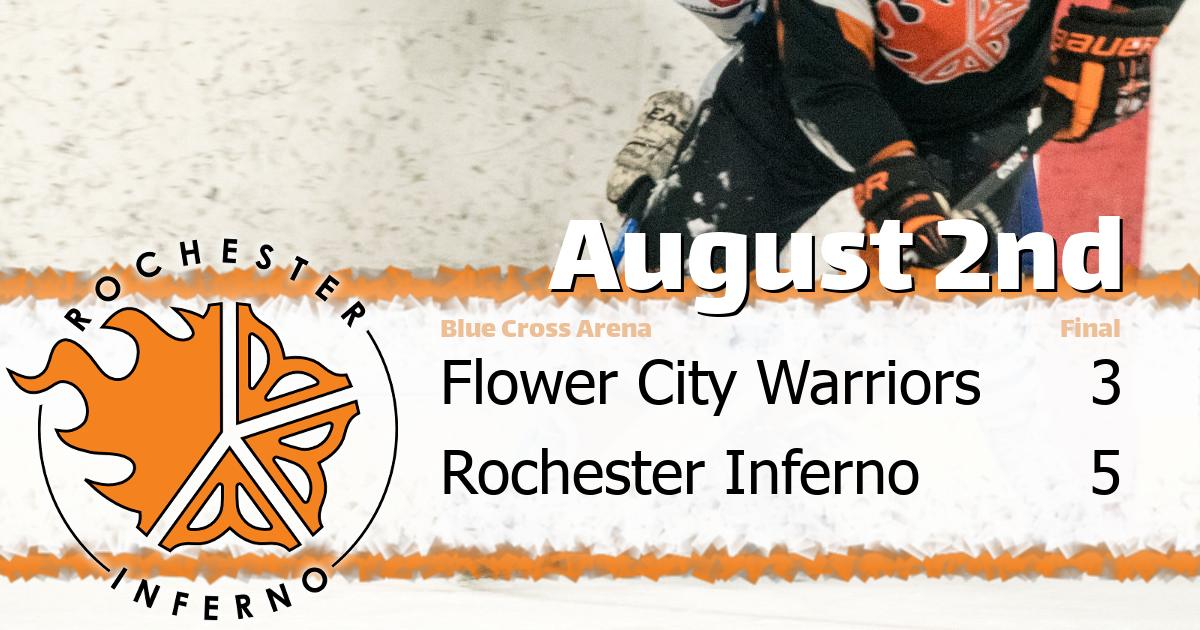 Inferno over Warriors in 5-3 victory