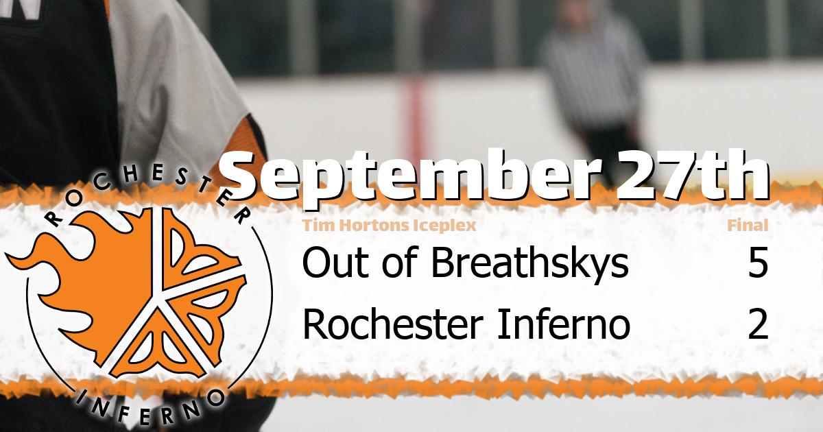 Breathskys by 3, Inferno take loss